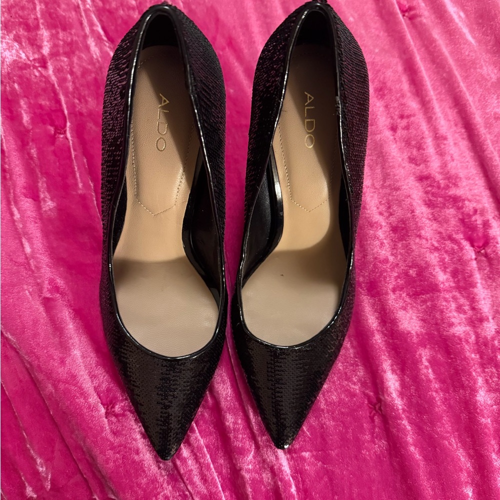 ALDO Black Sequin Women's Heels